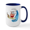 thumbnail image 1 of CafePress - Santa And Rudolf Large Mug - 15 oz Ceramic Large White Novelty Mug, 1 of 4