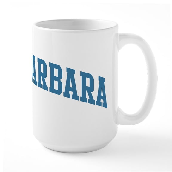 CafePress - Santa Barbara (Blue) Large Mug - 15 oz Ceramic Large White Novelty Mug