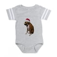 thumbnail image 1 of CafePress - Santa Boxer Christmas - Cute Infant Baby Football Bodysuit, 1 of 3