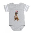 thumbnail image 1 of CafePress - Santa Boxer - Cute Infant Baby Football Bodysuit, 1 of 3