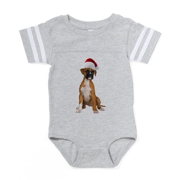 CafePress - Santa Boxer - Cute Infant Baby Football Bodysuit