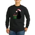 thumbnail image 1 of CafePress - Santa Cat &Amp; Mouse Dark Long Sleeve T Shirt - Long Sleeve Dark T-Shirt, 1 of 4