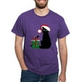 thumbnail image 1 of CafePress - Santa Cat &Amp; Mouse Dark T Shirt - Men's Classic Graphic Cotton T-Shirt, 1 of 4