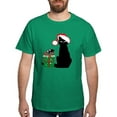 thumbnail image 1 of CafePress - Santa Cat &Amp; Mouse Dark T Shirt - Men's Classic Graphic Cotton T-Shirt, 1 of 4