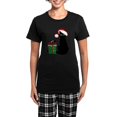 thumbnail image 1 of CafePress - Santa Cat &Amp; Mouse Women'S Dark Pajamas - Women's Short Sleeve Print T-Shirt and Pants Dark Cotton Pajama Set, 1 of 7