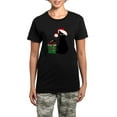 thumbnail image 1 of CafePress - Santa Cat &Amp; Mouse Women'S Dark Pajamas - Women's Short Sleeve Print T-Shirt and Pants Dark Cotton Pajama Set, 1 of 7