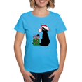 thumbnail image 1 of CafePress - Santa Cat &Amp; Mouse Women'S Dark T Shirt - Women's Traditional Fit Dark T-Shirt, 1 of 4