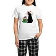 thumbnail image 1 of CafePress - Santa Cat &Amp; Mouse Women'S Light Pajamas - Women's Short Sleeve Print T-Shirt and Pants Light Cotton Pajama Set, 1 of 7