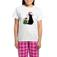 thumbnail image 1 of CafePress - Santa Cat &Amp; Mouse Women'S Light Pajamas - Women's Short Sleeve Print T-Shirt and Pants Light Cotton Pajama Set, 1 of 7