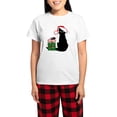 thumbnail image 1 of CafePress - Santa Cat &Amp; Mouse Women'S Light Pajamas - Women's Short Sleeve Print T-Shirt and Pants Light Cotton Pajama Set, 1 of 7