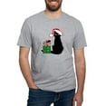 thumbnail image 1 of CafePress - Santa Cat & Mouse Fitted T Shirt - Fitted T-Shirt, Vintage Fit Soft Cotton Tee, 1 of 4