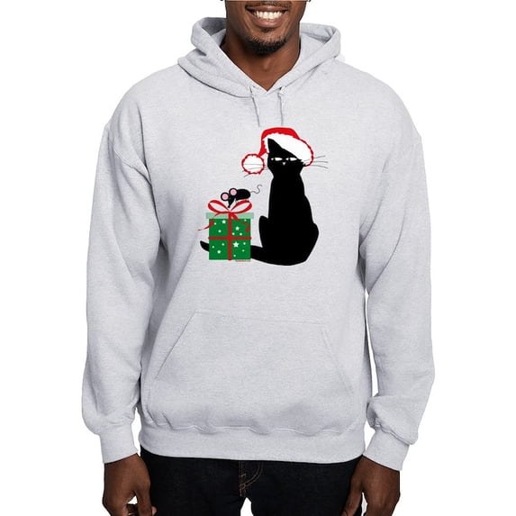 CafePress - Santa Cat & Mouse Hooded Sweatshirt - Pullover Hoodie, Hooded Sweatshirt