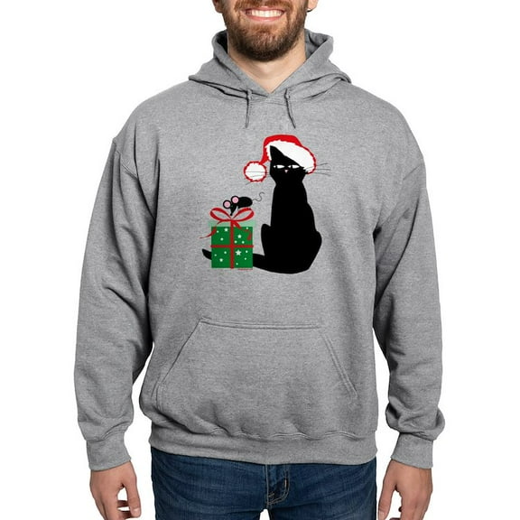 CafePress - Santa Cat & Mouse Hooded Sweatshirt - Pullover Hoodie, Hooded Sweatshirt