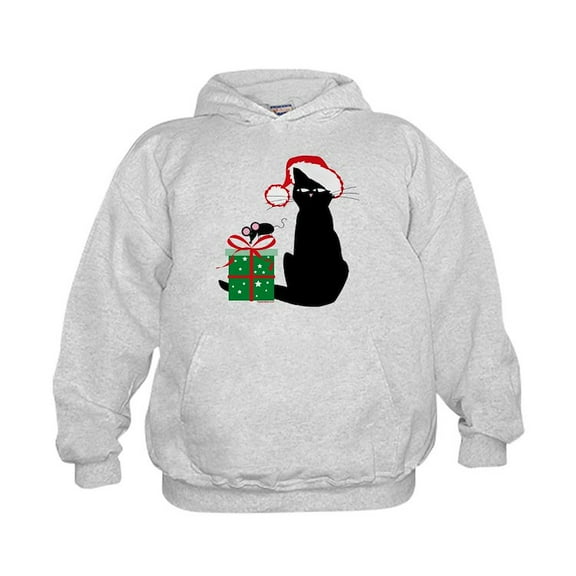 CafePress - Santa Cat & Mouse - Kids Hooded Sweatshirt, Classic Hoodie