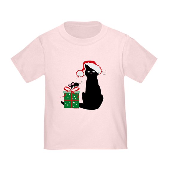 CafePress - Santa Cat & Mouse Toddler T Shirt - Cute Toddler T-Shirt, 100% Cotton