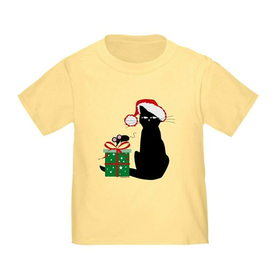 CafePress - Santa Cat & Mouse Toddler T Shirt - Cute Toddler T-Shirt, 100% Cotton