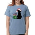 thumbnail image 1 of CafePress - Santa Cat & Mouse - Womens Comfort Colors® Shirt, 1 of 4