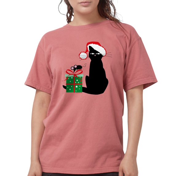 CafePress - Santa Cat & Mouse - Womens Comfort Colors® Shirt