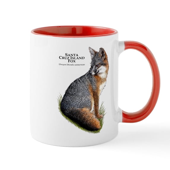 CafePress - Santa Cruz Island Fox Mug - 11 oz Ceramic Mug - Novelty Coffee Tea Cup