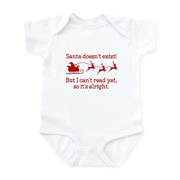 CafePress - Santa Doesn't Exist! Infant Bodysuit - Baby Light Bodysuit, Size Newborn - 24 Months
