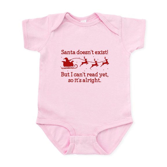 CafePress - Santa Doesn't Exist! Infant Bodysuit - Baby Light Bodysuit, Size Newborn - 24 Months
