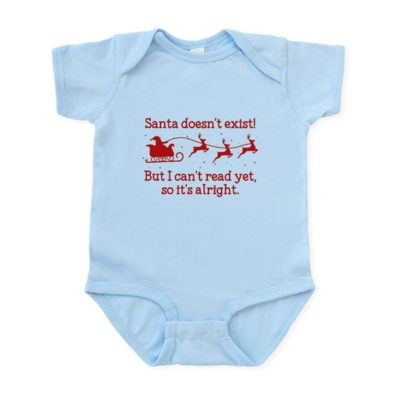 CafePress - Santa Doesn't Exist! Infant Bodysuit - Baby Light Bodysuit, Size Newborn - 24 Months