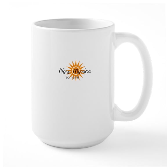 CafePress - Santa Fe New Mexico Mugs - 15 oz Ceramic Large White Novelty Mug