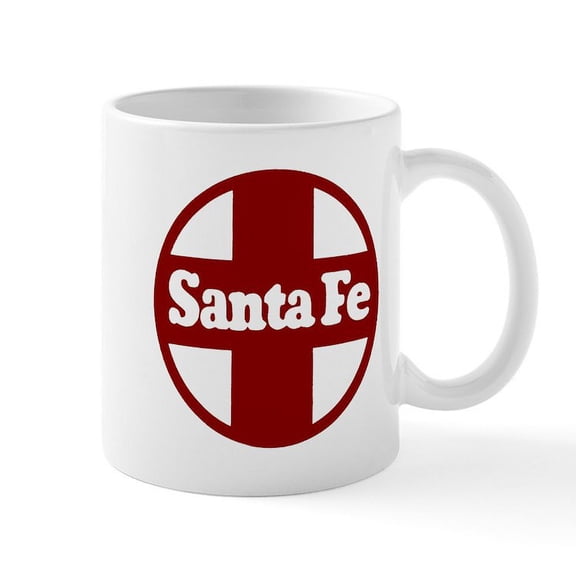 CafePress - Santa Fe Railroad Red Mugs - 11 oz Ceramic Mug - Novelty Coffee Tea Cup