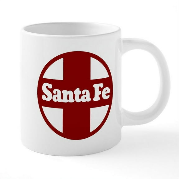 CafePress - Santa Fe Railroad Red Mugs - 20 Oz White Ceramic Mega Mug