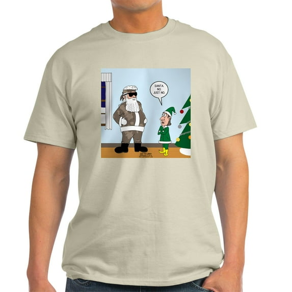 CafePress - Santa In Camouflage Light T Shirt - Men's Classic Graphic T-Shirt