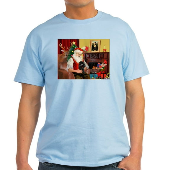 CafePress - Santa Min Poodle (B) Light T Shirt - Light T-Shirt - CP
