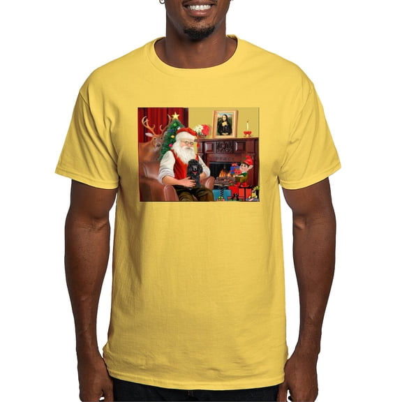 CafePress - Santa Min Poodle (B) Light T Shirt - Light T-Shirt - CP