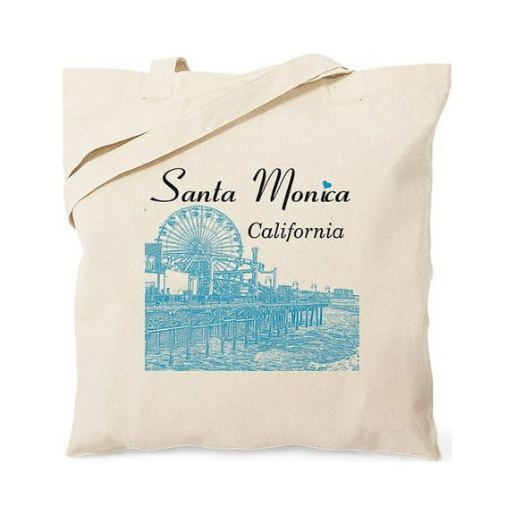 CafePress - Santa Monica Tote Bag - Unisex Canvas Tote Bag, Beige, 1-Piece