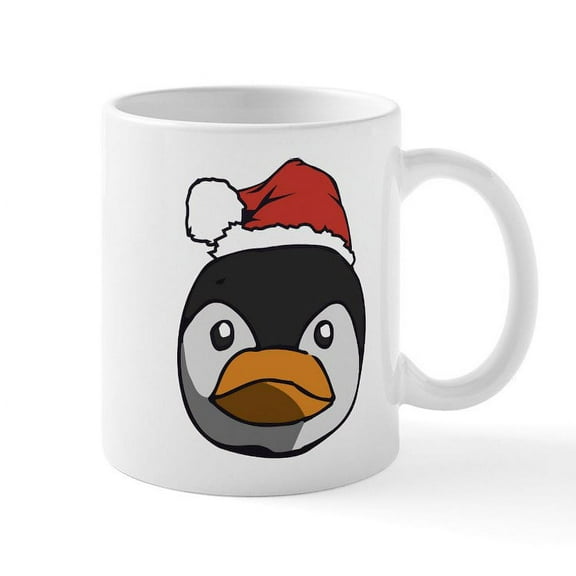 CafePress - Santa Penguin - 11 oz Ceramic Mug - Novelty Coffee Tea Cup