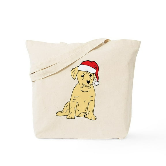 CafePress - Santa Puppy Tote Bag - Unisex Canvas Tote Bag, Beige, 1-Piece