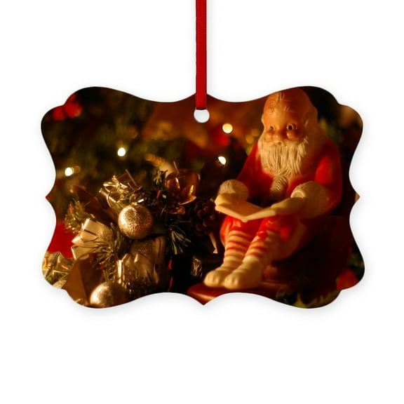 CafePress - Santa Reading - Scroll Ornament