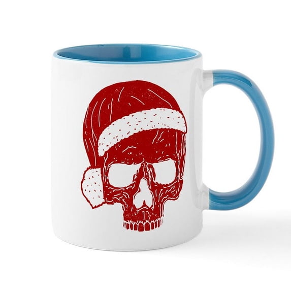 CafePress - Santa Skull - 11 oz Ceramic Mug - Novelty Coffee Tea Cup