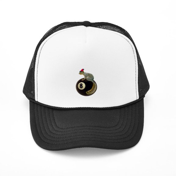 CafePress - Santa Squirrel 8 Ball - Adjustable Unisex Printed Trucker Hat with Mesh Back