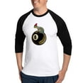 thumbnail image 1 of CafePress - Santa Squirrel 8 Ball Baseball Jersey - Cotton Baseball Jersey, 3/4 Raglan Sleeve Shirt, 1 of 4