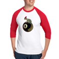 thumbnail image 1 of CafePress - Santa Squirrel 8 Ball Baseball Jersey - Cotton Baseball Jersey, 3/4 Raglan Sleeve Shirt, 1 of 4