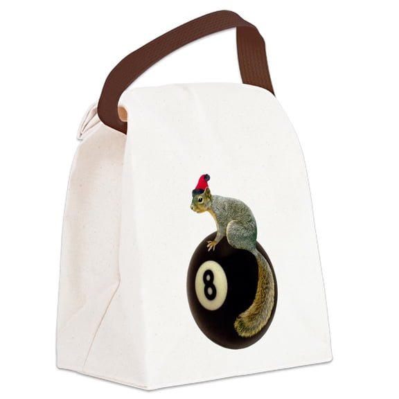CafePress - Santa Squirrel 8 Ball - Canvas Lunch Bag with Strap Handle