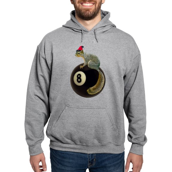 CafePress - Santa Squirrel 8 Ball Hooded Sweatshirt - Pullover Hoodie, Hooded Sweatshirt