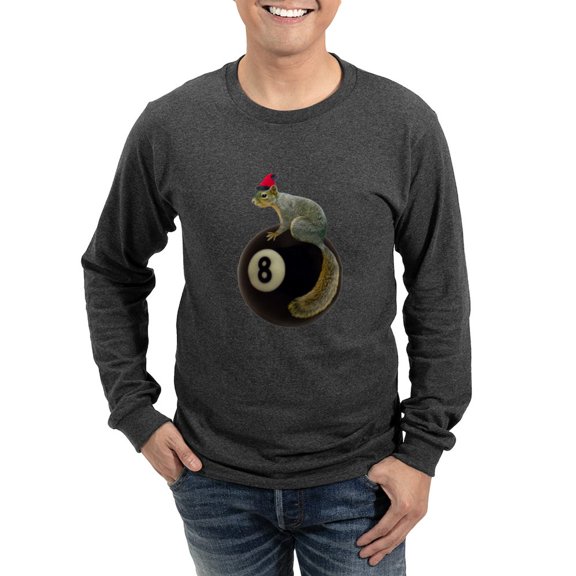 CafePress - Santa Squirrel 8 Ball Long Sleeve Dark T Shirt - Long Sleeve Dark T-Shirt