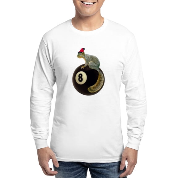 CafePress - Santa Squirrel 8 Ball Long Sleeve T Shirt - Unisex Cotton Long Sleeve T-Shirt