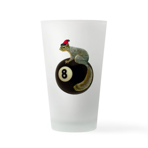 CafePress - Santa Squirrel 8 Ball - Pint Glass, Drinking Glass, 16 oz. CafePress