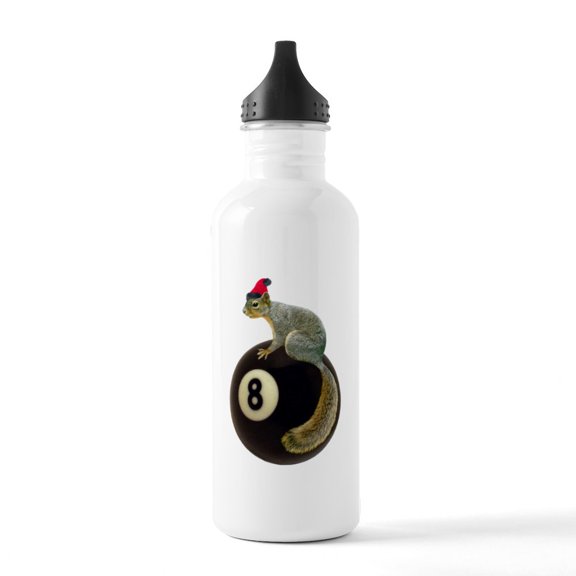CafePress - Santa Squirrel 8 Ball Stainless Water Bottle 1 - Stainless Steel Water Bottle, Sports Bottle, 1.0L