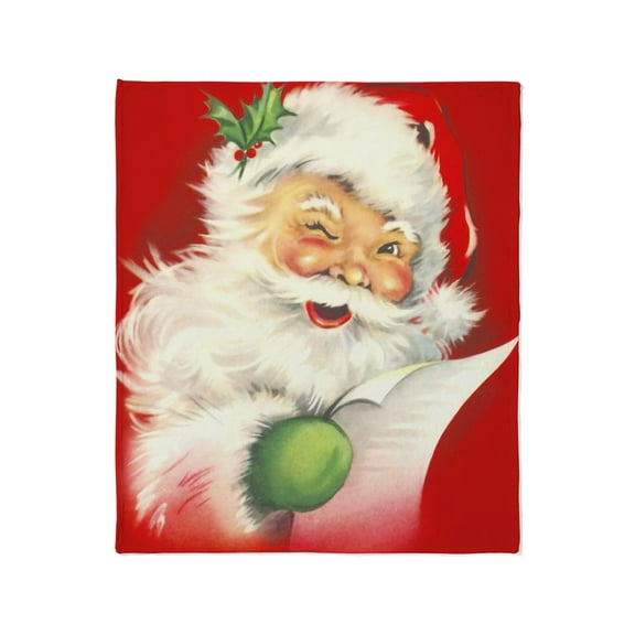 CafePress - Santa Vintage Throw Blanket - Soft Fleece Throw Blanket, 50"x60" for All Ages