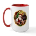 thumbnail image 1 of CafePress - Santa's Dachshund #4 Large Mug - 15 oz Ceramic Large White Novelty Mug, 1 of 4