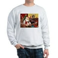 thumbnail image 1 of CafePress - Santa's Fawn Pug (#21) - Crew Neck Sweatshirt, 1 of 1