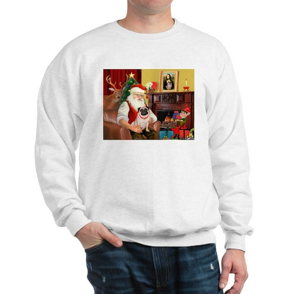 CafePress - Santa's Fawn Pug (#21) Sweatshirt - Crew Neck Sweatshirt